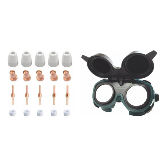 5 Kit Consumibles Cortadora Plasma Lusqtoff Incut 40 + Gafas