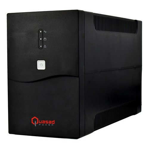 Ups Regulador Quasad 2000va 1200w 10 Tomas Qups-2020ch Black Color Negro
