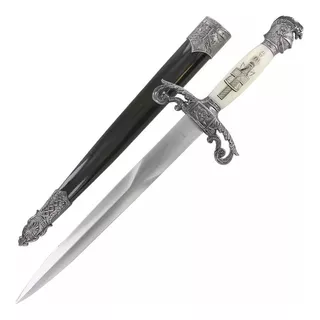 Punhal Cavalaria Cruzada Medieval - Adaga - Espada Branco