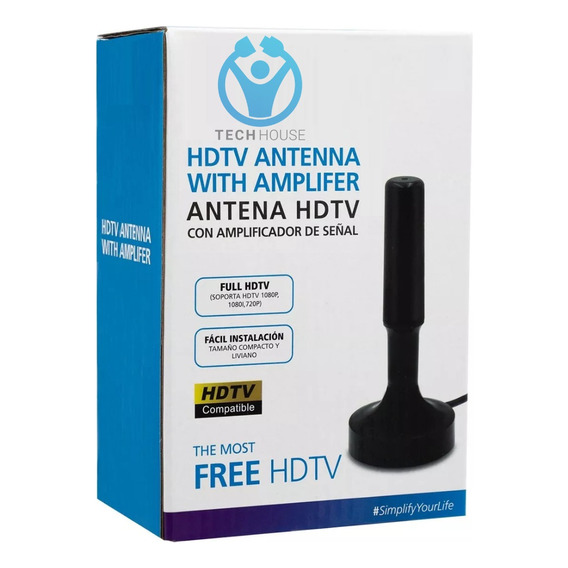 Antena Para Tv Digital Abierta Hd Canales De Aire Led Plasma