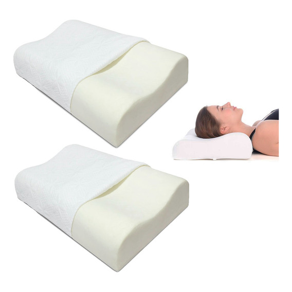 Almohada Ortopédica Cervical Espuma Memory Foam X 2 Unidades