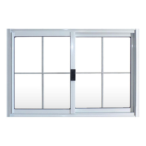 Ventana De Aluminio Bco Nexo Basic Con Reja Y Vidrio 60x40