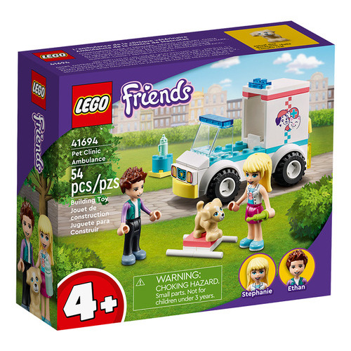 Lego Friends Ambulancia Clínica De Mascotas 54 Piezas 41694 Cantidad De Piezas 54