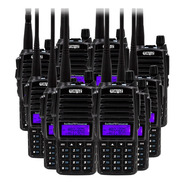 Kit C/ 10 Rádios Ht Comunicador 5w Haiz Uv82 Vhf Uhf Fm Full