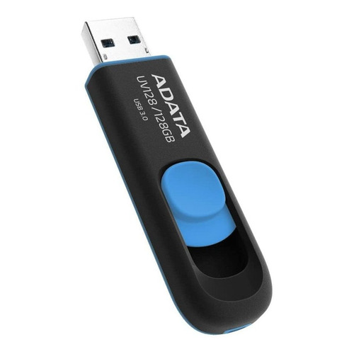Memoria USB Adata UV128 128GB 3.2 Gen 1 negro y azul