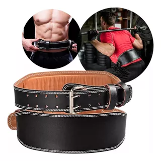 Cinturón Lumbar Para Pesas Faja Cuero Levantamiento Peso Gym