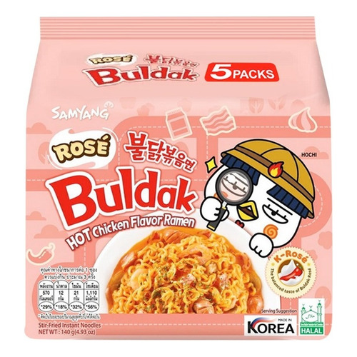 Ramen Coreano Picante Samyang K- Rosé 5 Piezas 140g