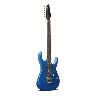 Guitarra Eléctrica Deviser L-g5 De Aliso Metallic Blue Brillante Con Diapasón De Palo De Rosa
