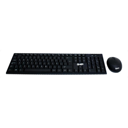 Kit de teclado y mouse inalámbrico Ghia GT5000 Español de color negro