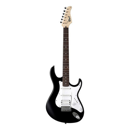 Guitarra eléctrica Cort G Series G110 double-cutaway de álamo black con diapasón de jatoba