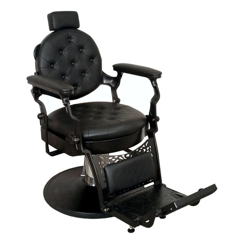 Silla Barbero A-08 Negro Mate Letmex Peluqueria Forma de la base Redonda Tipo de respaldo Reclinable