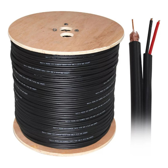 Cable Rg 59 Cobre Siamés +tipo Taller 2 X 0,50. Bobina600mts