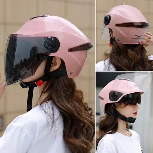 Casco moto mujer abierto sale
