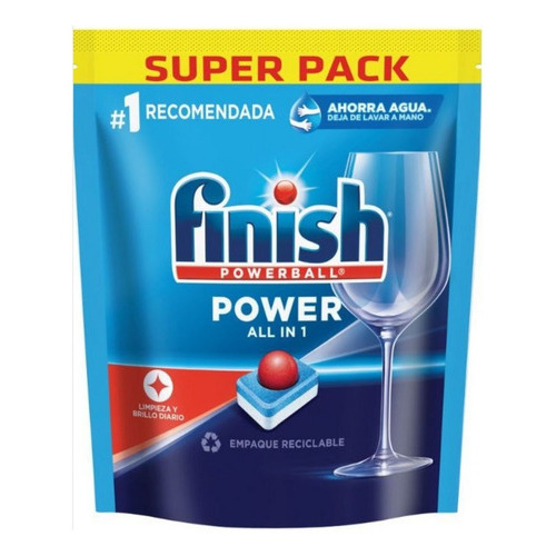 Finish Powerball Detergente Lavavajillas Doypack 30 Tabletas