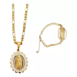 Collar Y Esclava Virgen Guadalupe Premium