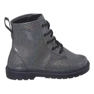 Bota Coturno Infantil Feminino Glitter Multicolor Pé Com Pé