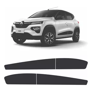 Kit Par Adesivo Faixa Lateral Renault Kwid Preto