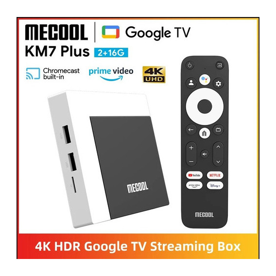 Tv Box Mecool Km7 Plus 4k Certificado Sellado Color Negro