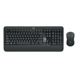 Kit de teclado y mouse inalámbrico Logitech MK540 Español de color negro