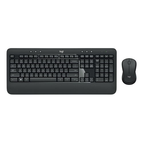 Kit de teclado y mouse inalámbrico Logitech MK540 Español de color negro