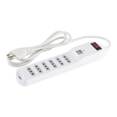 Alargador Macrotel Con Switch 6 Posiciones + 2 Usb 1.5mt