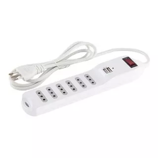 Alargador Zapatilla 1.5m Switch Usb Macrotel 6 Posiciones