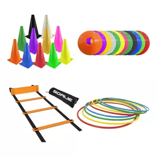 Kit Paraentrenar 25 Conos + 25 Platos + 25 Aros + 1 Escaler