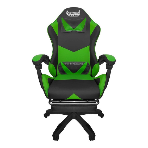 Silla De Ecritorio Gamer Ergonómica Tapizado Cuero Sintético