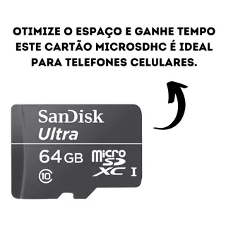 Cartão De Memória Microsdxc 64gb Extreme C/adaptador Sandisk