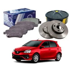  Kit Disco Pastilha Dianteira Etios 1.3 1.5 2017 A 2019