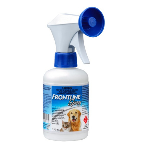 Frontline Spray 250 Ml Para Perros Y Gatos Peso Máximo De La Mascota 60 Kg Peso Mínimo De La Mascota 1 Kg