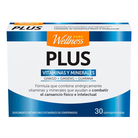 Multivitaminico Energizante Pure Wellness Plus X 30 U