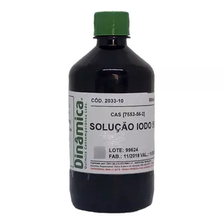 Iodo - Lugol 5% Inorgânico - Frasco 1 Litro 