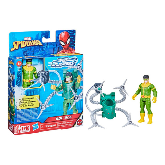 Figura De Acción Marvel Spider-man Web Splasher  Doc Ock +3