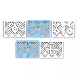 Decoración Papel Picado Comunión Niño Artevic 10tiras D5m