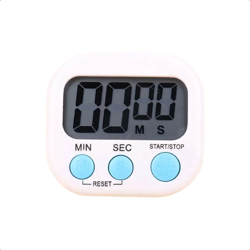 Timer Digital Reloj Cocina Temporizador Programable Alarma Color Blanco