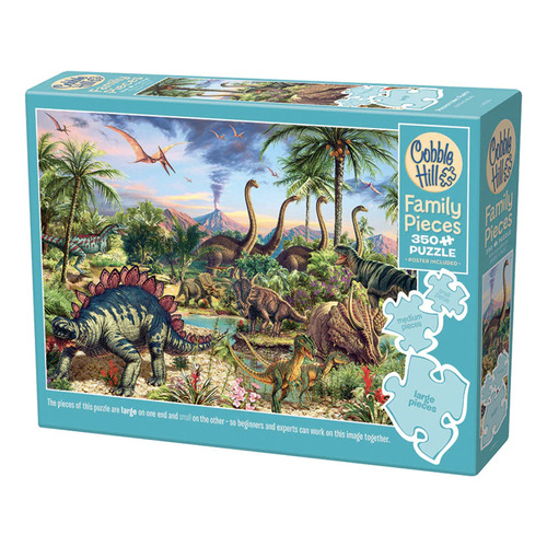 Rompecabezas Familiar Escena Prehistorica 350 Pz Cobble Hill Family Puzzle Dinosaurios