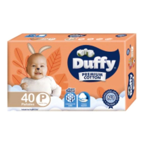 Pañales bebes Duffy cotton premium talle P 40 unidades