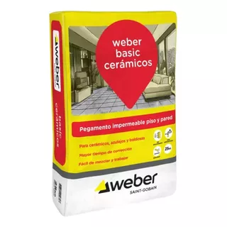 Pegamento Weber Impermeable Basic 25 Kg