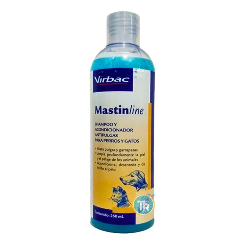 Shampoo Antipulgas Perros Y Gatos Virbac Mastin Line 250ml