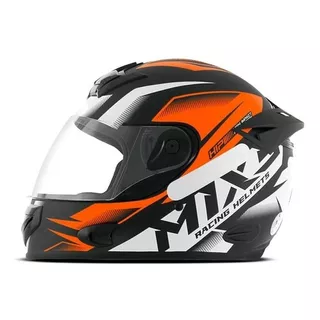 Capacete Moto Mixs Mx2 Storm Carbon Fosco Protork Cor Laranja Tamanho Do Capacete 62