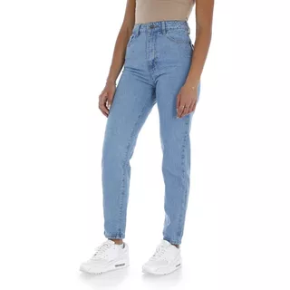 Pantalón Jeans Dama De Mezclilla Casual Mom Premium