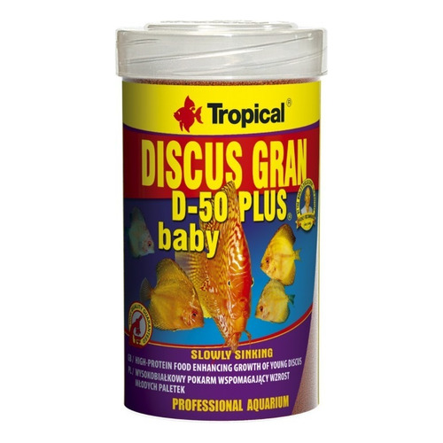 Alimento Tropical Discus Gran D50 Plus Baby Peces Disco 130g