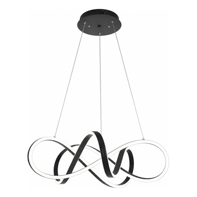 Lampara Colgante Monarca Led Cct Diseño Negro Luz Desing Negro