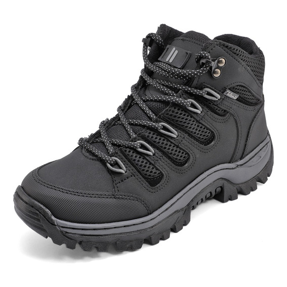 Bota Hombre Outdoor Negro Tellenzi 7-076