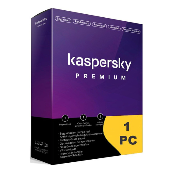 Licencia Kaspersky Premium 2024 1 Equipo Entrega Digital