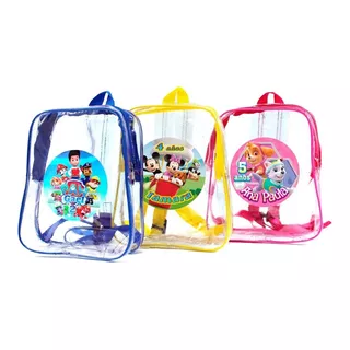 Dulceros Para Niños Personalizados Mochila Transparente 10pz