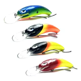 Kit 4 Señuelos Don Kb Bad Junior Pesca Dorados Paleta 2 Bait