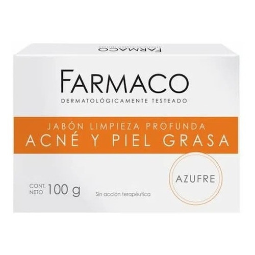 Farmaco Jabon En Barra Acne Y Piel Grasa 100 Gr