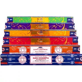 Kit Incenso Nag Champa 6 Cx De 7,5 Gr Lavanda Canela Rosa